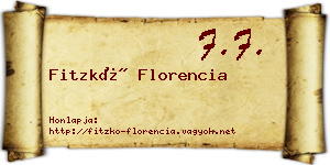 Fitzkó Florencia névjegykártya
